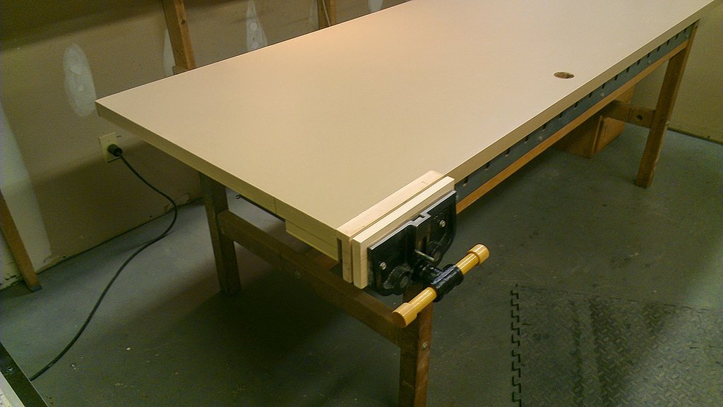 Installing a Front-Mounted Workbench Vise WoodBin